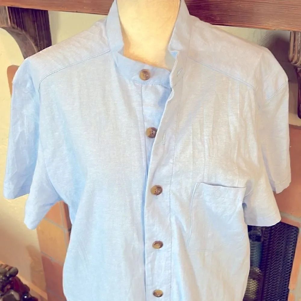ROMPHIM LIGHT BLUE CHAMBRAY ROMPER, L! - Picture 2 of 15